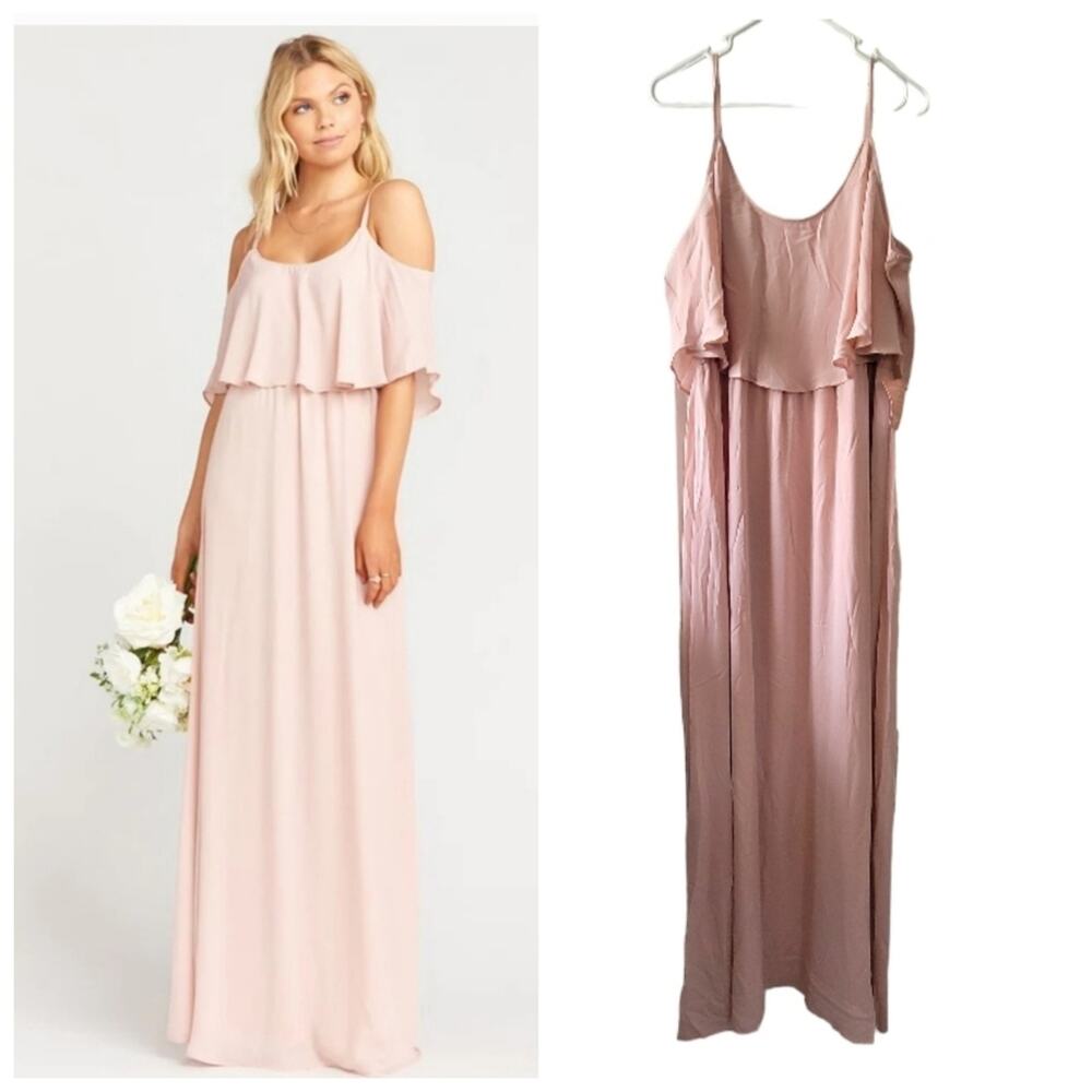 NEW XXL Show Me Your Mumu SMYMM pink Caitlin ruffled maxi dress